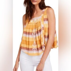 Free People Vintage Stripe Swing tank